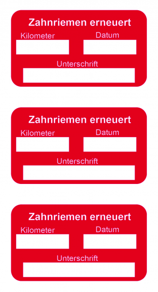 Aufkleber Zahnriemenwechsel